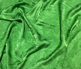 Apple Green Floral - Hand Dyed Silk Jacquard