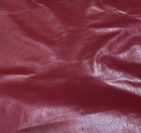 Burgundy Red - Lambskin Leather