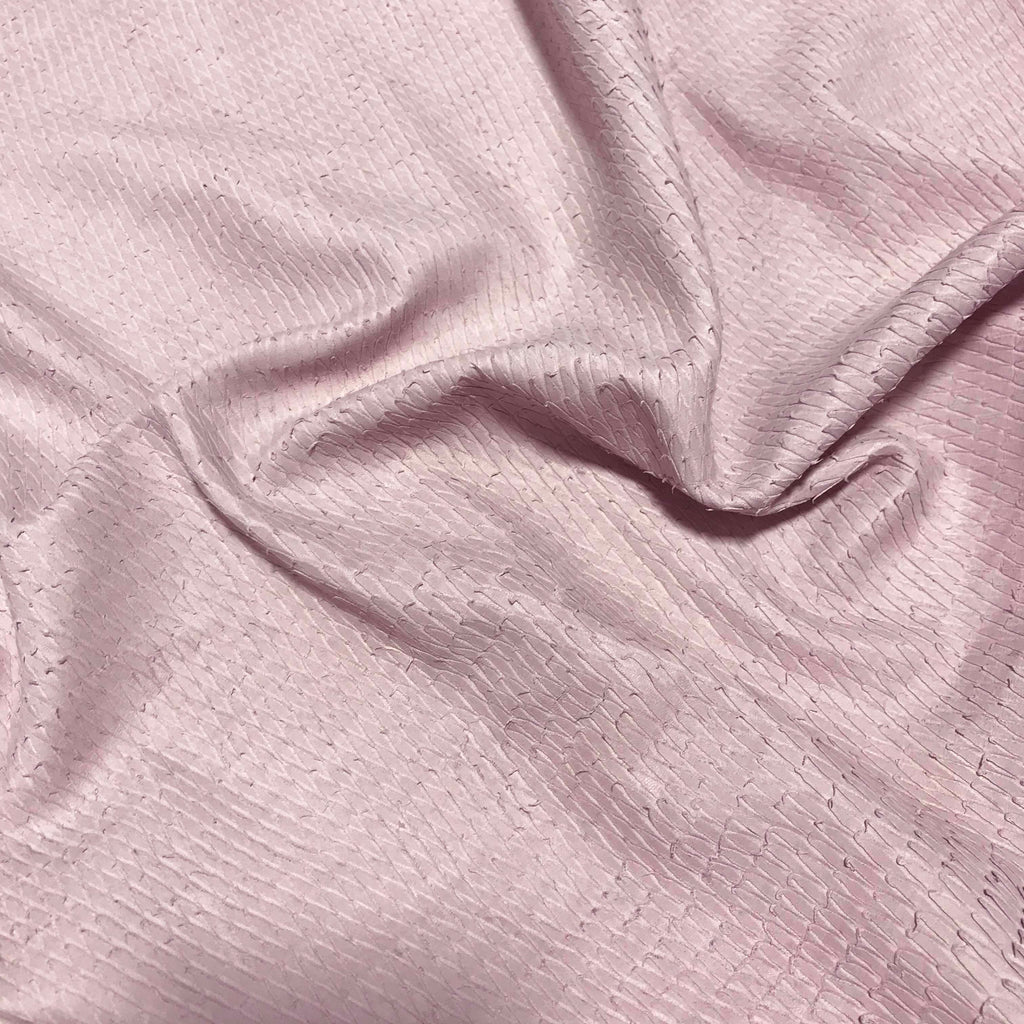 Dusty Pink Laser Cut Reptile - Lambskin Leather