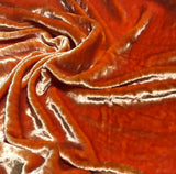 Golden Orange - Hand Dyed Very Plush Silk Velvet