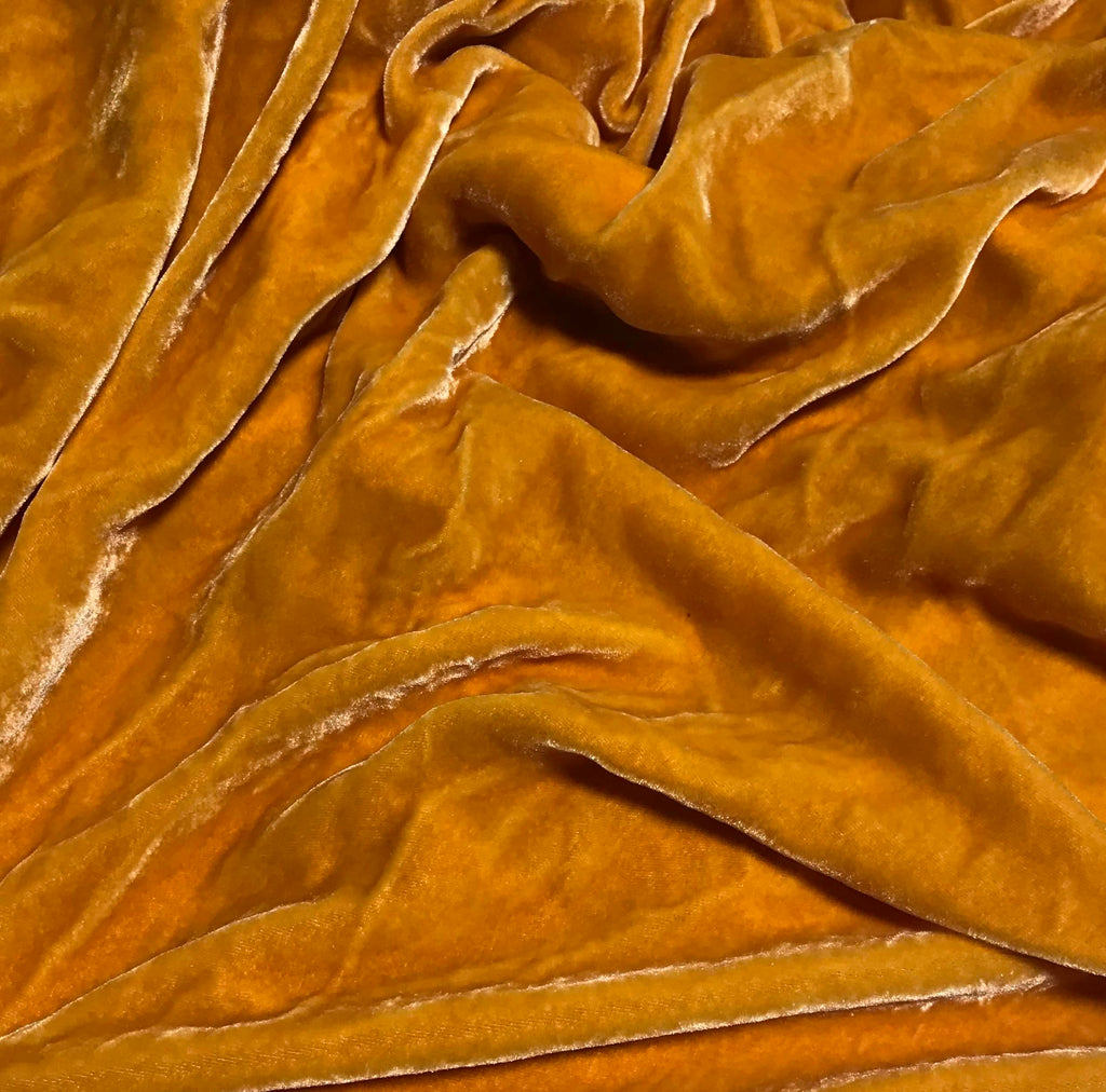 Golden Poppy - Hand Dyed Silk Velvet
