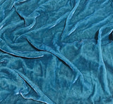 Victorian Blue  - Hand Dyed Silk Velvet