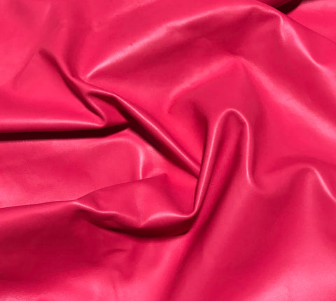Hot Coral Pink - Lambskin Leather