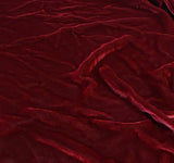Brick Red - Hand Dyed Silk Velvet