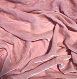 Lamb's Ear (Pale Pink)  - Hand Dyed Silk Velvet