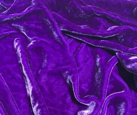 Royal Purple - Hand Dyed Silk Velvet