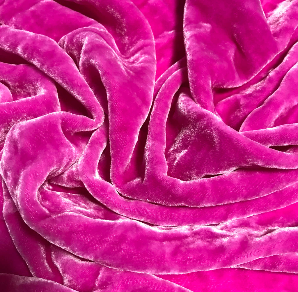 Pink Orchid - Hand Dyed Silk Velvet