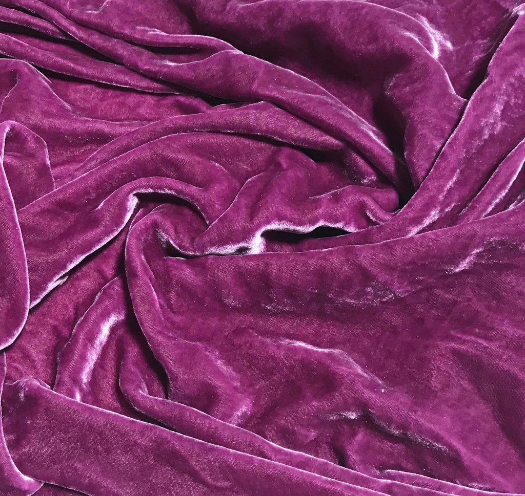 Boysenberry Purple - Hand Dyed Silk Velvet