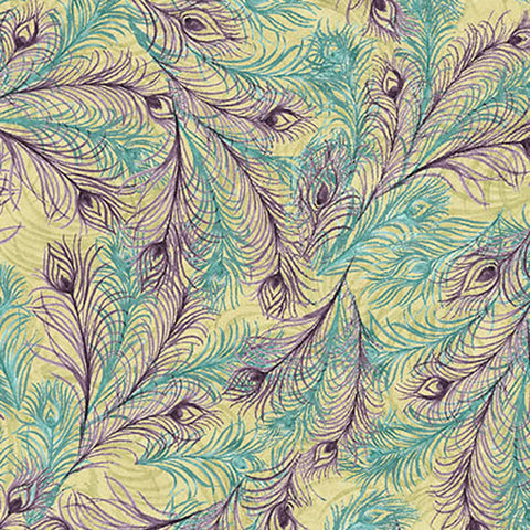 Iridescent Peacock - Springs Creative Cotton Fabric