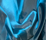 Iridescent Teal - Faux Silk Taffeta Fabric