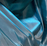 Iridescent Teal - Faux Silk Taffeta Fabric