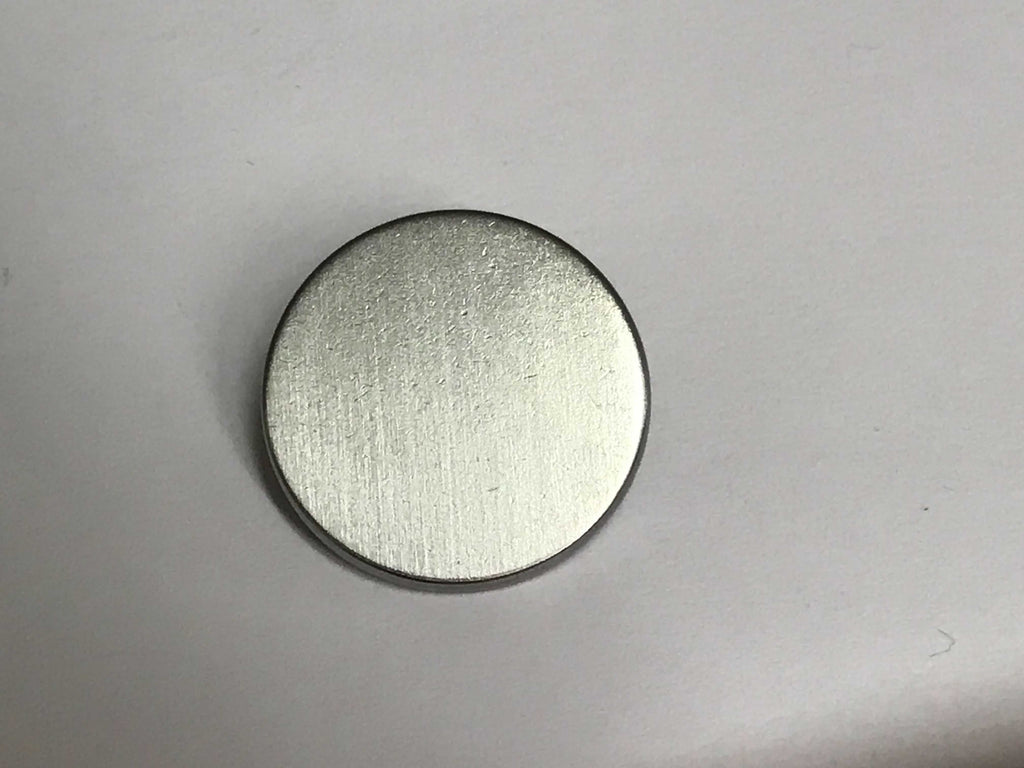 Silver Round Flat Metal Button (3 Sizes to Choose From)