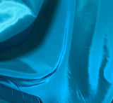 Turquoise - Faux Silk Taffeta Fabric