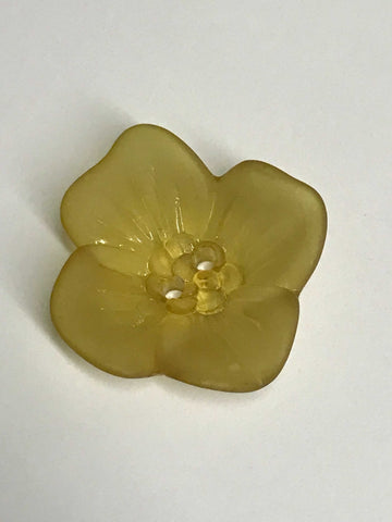 Gold Chunky Flower 2 Hole Plastic Button - 1-3/8"