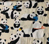 Big Panda Bears - Kokka Japan Cotton Double Gauze Fabric