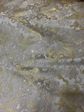 White with Gold Dragons - Silk Brocade Fabric
