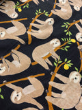 Big Sloths - Kokka Japan Cotton Double Gauze Fabric