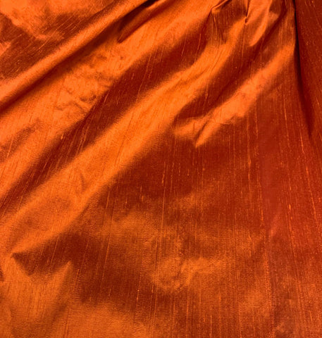 Burnt Orange - Silk Dupioni Fabric
