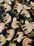 Big Sloths - Kokka Japan Cotton Double Gauze Fabric