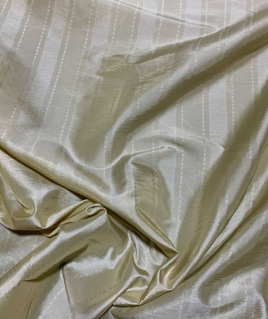 Pale Golden Cream - Faux Silk Taffeta Fabric