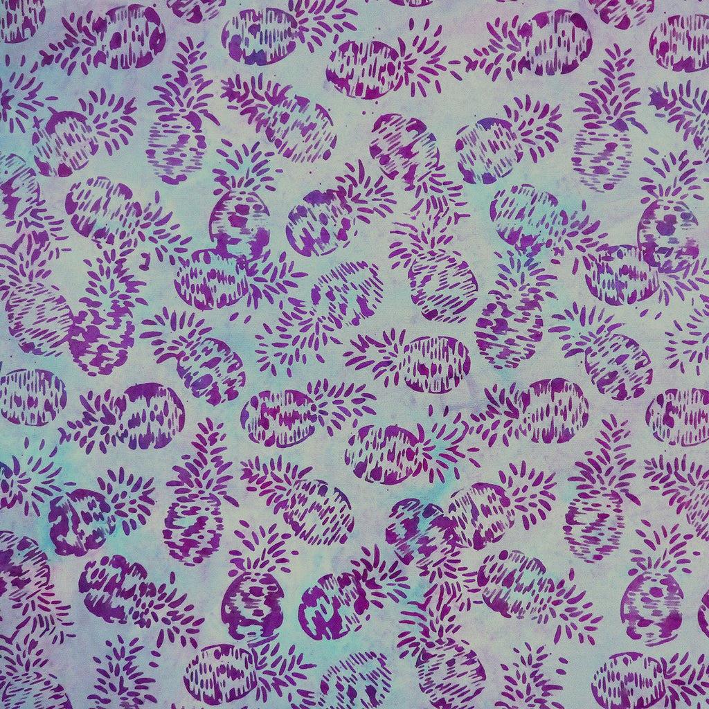 Iris Frost Pineapples - Spring Awakening - Batik by Mirah Cotton Fabric