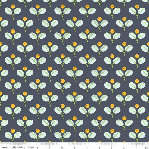 Jubilee Leaf Navy - Riley Blake Cotton Fabric