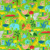 Kid's Drawing Jungle - Kokka Japan Cotton Oxford Fabric