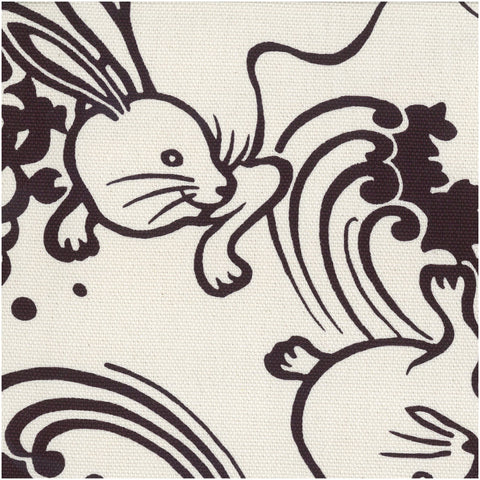 Traditional Japanese Rabbit - Kokka Japan Cotton Canvas Fabric