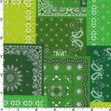 Green Bandana - Kokka Japan Cotton Sheeting Fabric