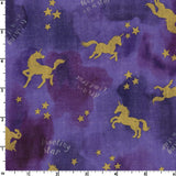 Shooting Star Unicorns - Pastel Pop - Kokka Japan Cotton Double Gauze Fabric