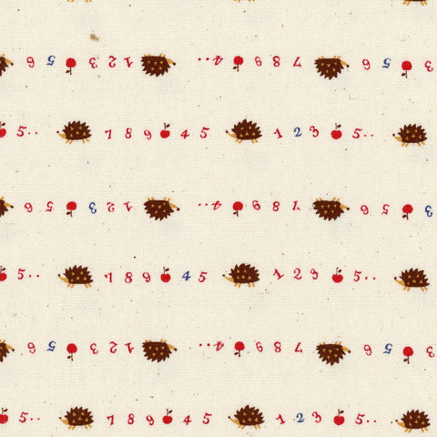 Chibi Pri Hedgehog - Kokka Japan Cotton Oxford Fabric