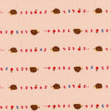 Chibi Pri Hedgehog Pink - Kokka Japan Cotton Oxford Fabric