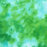 Turquoise & Kelly Green Watercolor - Sunny Splash - Lecien Japan Cotton Fabric