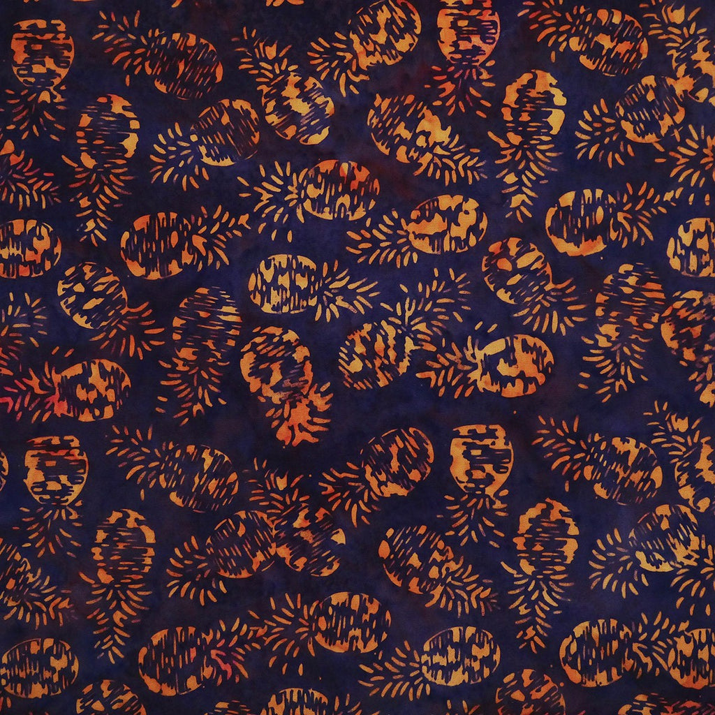 Lava Tube Pineapples - Indigenous Blanket - Batik by Mirah Cotton Fabric