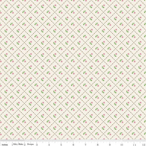 Mon Beau Jardin Cream - Riley Blake Cotton Fabric