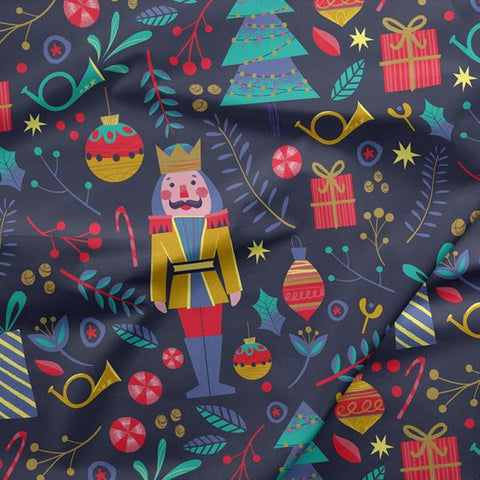 Night of The Nutcracker Gold Metallic- Paintbrush Studio Cotton Fabrics