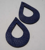 Cut Out Teardrop - Laser Cut Shapes 2 Pc - Blue Lambskin Leather