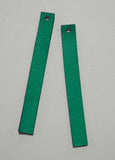 Rectangle - Laser Cut Shapes 2 Pc - Emerald Green Lambskin Leather