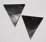 Triangle - Laser Cut Shapes 2 Pc - Dark Green Cow Hide Leather