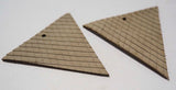Triangle - Laser Cut Shapes 2 Pc - Taupe Diamonds Lambskin Leather
