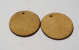 Circle - Laser Cut Shapes 2 Pc - Beige Suede Lambskin Leather