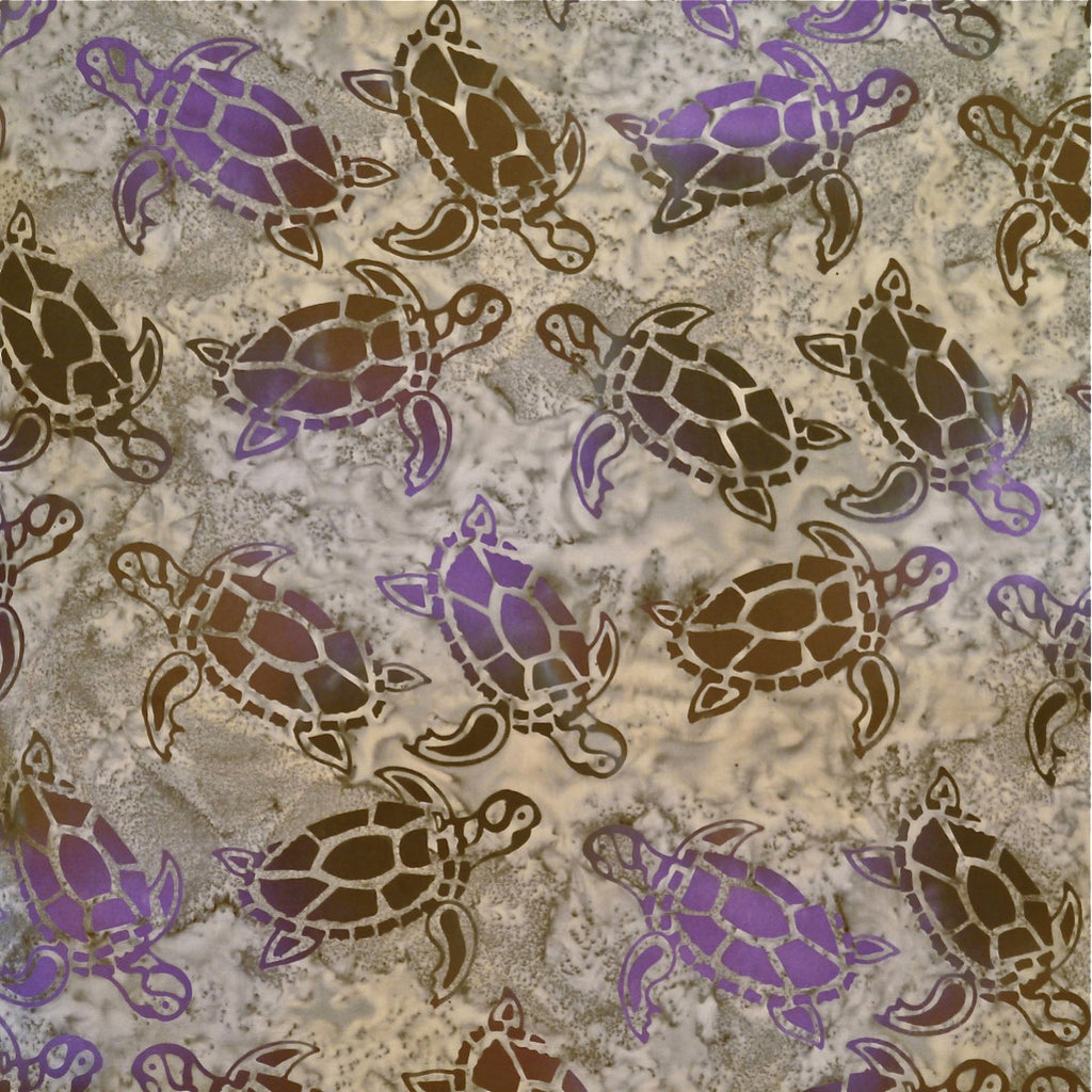 Oyster White Turtle Point - Batik by Mirah Cotton Fabric