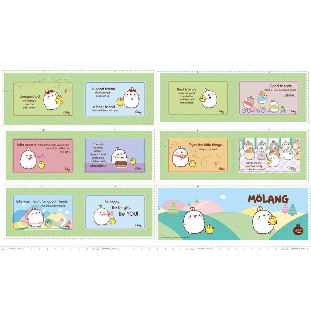 Molang Soft Book Panel - Riley Blake Cotton Fabric