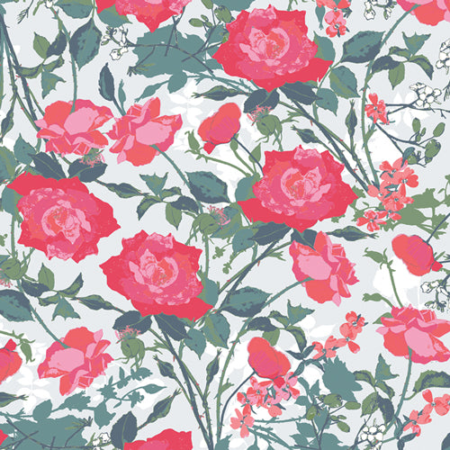 Rosemantic Trellis Bright - Picturesque - by Katarina Roccella for Art Gallery 100% Cotton Fabric