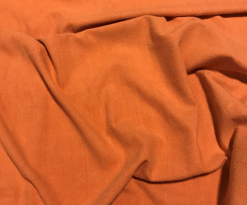 Persimmon Orange - Hand Dyed Silk Noil