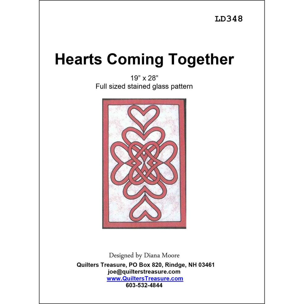 Hearts Coming Together Stained Glass Wall Hanging Pattern Quilting