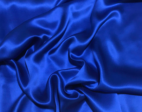 Royal Blue - Sandwashed Silk Charmeuse