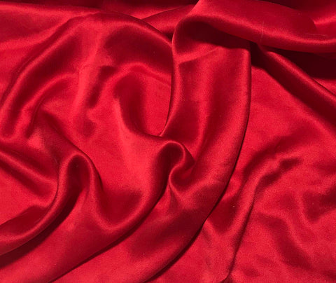 Scarlet Red - Sandwashed Silk Charmeuse