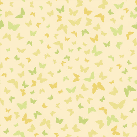 Sew Mindful Butterflies Mellow Yellow - Lewis & Irene Cotton Fabric