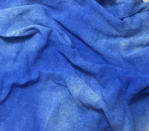 Sky Blue - Hand Dyed Poplin Gauze Silk Noil